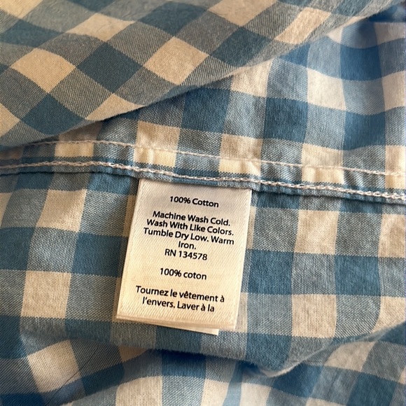 Men’s blue gingham Vineyard Vines Tucker Shirt in EUC - Picture 6 of 11